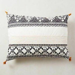 Anthropologie Enmore Embroidered Pillow Shams